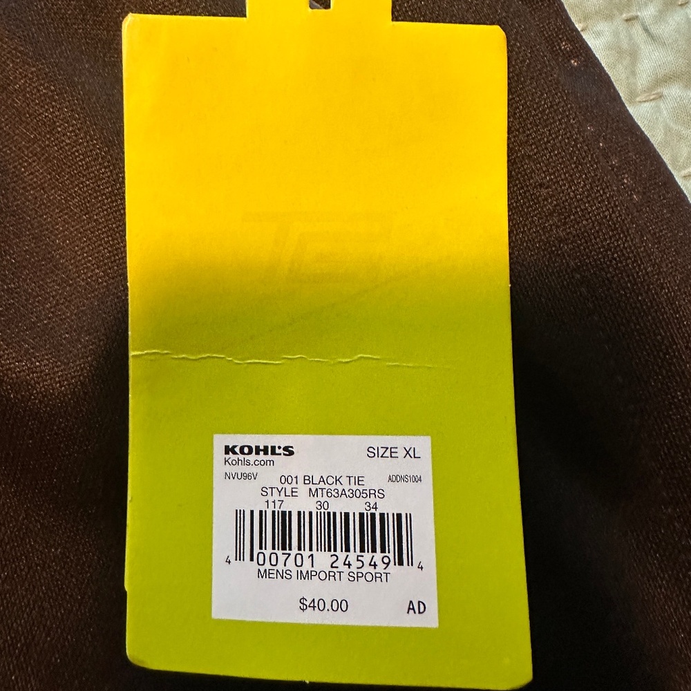 Kohls TekGear Black Pants XL NWT